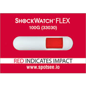 SpotSee ShockWatch® Flex Single Tube Impact Indicators, 100G Range, 100/Box