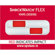 SpotSee™ ShockWatch® Flex Single Tube Impact Indicators, 100G Range, 100/Box