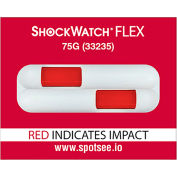SpotSee ShockWatch® Flex Single Tube Impact Indicators, 75G Range, 100/Box