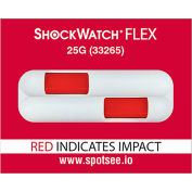 SpotSee™ ShockWatch® Flex Single Tube Impact Indicators, 25G Range, 100/Box