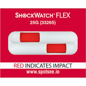 SpotSee ShockWatch® Flex Single Tube Impact Indicators, 25G Range, 100/Box