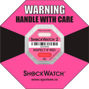 SpotSee™ ShockWatch® 2 indicateurs d’impact encadrés sérialisés, gamme 5G, rose, 50 / Box, qté par paquet : 2