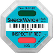 SpotSee™ ShockWatch® RFID Impact Indicators, 10G Range, Teal, 100/Box