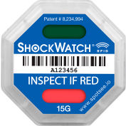 SpotSee ShockWatch® RFID Impact Indicators, 15G Range, Blue, 100/Box