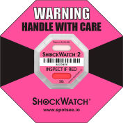 SpotSee ShockWatch® RFID Impact Indicators, 5G Range, Pink, 100/Box