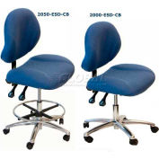 WSI 1000 série chaise 1000-CB-ESD-BK, tissu ESD, Base de Chrome, 18-23"" H, noir