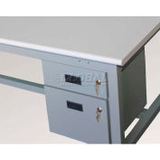 WSI Single Steel Cabinet, 15"L x 19"P x 3"H, Bleu