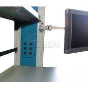 WSI C2 Series Flat Screen Swing Arm W/ 14 Lbs Weight, 48"W x 12"D, Gray
