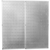 Wall Control Pegboard Pack- 2 Panels, Galvanized Metallic, 32" X 32" X 3/4"