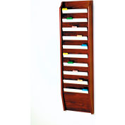10 Pocket Chart Holder - Mahogany