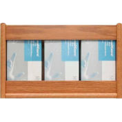 Maillet en bois 3 Pocket gant/tissu boîte porte - Rectangle, chêne clair