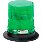 Wolo® LED Permanent Mount Warning Light, Quad Flash 12-100-Volt Green Lens - 3077P-G