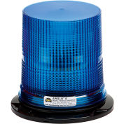 Wolo® LED Permanent Mount Or 1" Npt Pipe Mount Warning Light, Blue Lens - 3085Ppm-B