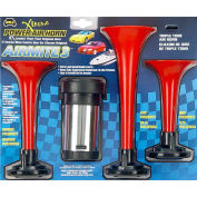 Wolo® Air Horn Three Trumpet Plastic Red 24-Volt - 405-24