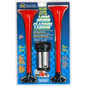 Wolo® Air Horn Two Trumpet Plastic Red Trumpets Truck Horn Sound 24-Volt - 417-24