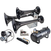 Wolo® Three Trumpet Train Horn, Lanyard Valve Operated With On-Board Air System - 849-858