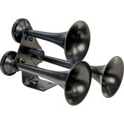 Wolo® Train Horn 3 Trumpet Metal Peint noir avec solenoid 24-Volt - 888