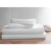 Welspun T200 Queen Fitted Sheet - 60"L x 80"W, White - Pkg Qty 2
