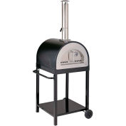 WPPO Traditionnel 25-Inch Eco Wood Fired Pizza Oven Black w / Black Stand