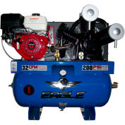 Eagle 13G30TRKE,13 HP, Stationary Gas Compressor, 30 Gal, 200 PSI, 32 CFM, Honda, Electric/Recoil