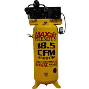 MaxAir C5160V1-MAP, 5 HP, Single-Stage Comp, 60  Gal, Vertical, 170 PSI, 18.5 CFM, 1-Phase 208-230V