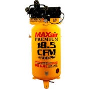 MaxAir C5180V1-MAP, 5 HP, Single-Stage Comp, 80 Gal, Vertical, 170 PSI, 18.5 CFM, 1-Phase 208-230V