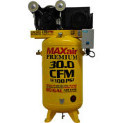 MaxAir C7180V1-MS-MAP, 7.5 HP, Single-Stage Comp, 80  Gal, Vert., 170 PSI, 30 CFM, 1-Phase 208-230V
