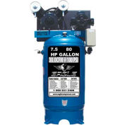 Eagle C7180V1-MS, 7.5 HP, Single-Stage Compressor, 80 Gal, Vertical, 150 PSI, 30 CFM, 1-Phase 575V