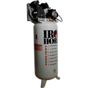Iron Horse IHD6160V1, 3HP, Single-Stage Comp, 60  Gal, Vertical, 150 PSI, 11.2 CFM, 1-Phase 208-230V