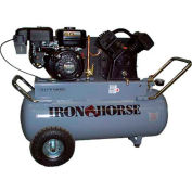 Iron Horse IHP60G25H1, Portable Gas Air Compressor, 6HP, 25 Gallon, Horizontal, 11CFM