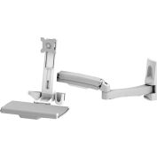 Dyconn WSM200 Wall Mounted Articulating Workstation with Full Size Keyboard Tray