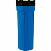 10" Residential Blue/Black Plastic Filter Housing 1/2" Port - Pkg Qty 12