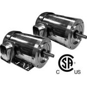 SS électrique dans le monde entier fond creux Duty Motor WSS34-18-56CRD, TEFC, ronde-C, 3 PH, 3/4 CV, 1800 t/mn