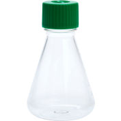 CELLTREAT® Flacon d’erlenmeyer de 250 mL, bouchon d’évent, fond uni, PETG, stérile