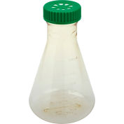 CELLTREAT® Flacon Erlenmeyer 2L, Capuchon d’évent, Fond uni, Polycarbonate, Stérile