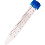 CELLTREAT® Tube centrifuge de 15mL, Capuchon Bleu - Sac, Stérile