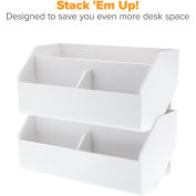 Bostitch Konnect Wide Storage Bin, Blanc