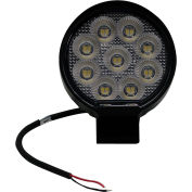 Éclairage de course Sport IQ® Round Auxiliaire LED Flood Beam Light avec 9 LED, 3-1/2 », Clair
