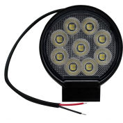 Éclairage de course Sport IQ® Round Auxiliaire LED Flood Beam Light avec 9 LED, 4 « , Clear