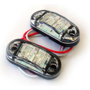 Race Sport Truck and Trailer LED, 2.5x1" White Marker with 2 Hole Mount