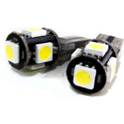 Race Sport T10/194 5-Chip 5050 Diode Tech CANBUS Interface LED Ampoules de remplacement, Bleu, Paire, 12-24V