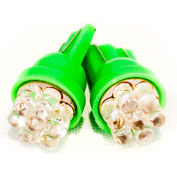 Race Sport T10 LED Ampoule de remplacement, Vert, Paire, 12-24VDC