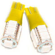Race Sport T15 5050 LED 9 Ampoules à puce, Ambre, Paire, 12-24VDC