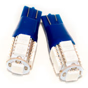 Race Sport T15 5050 LED 9 Ampoules à puce, Bleu, Paire, 12-24VDC