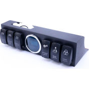 Race Sport 6-Switch LED Logo Rocker Panel w/ Digital Voltage Gauge and Pre-Wired Harness Kit
