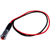 Race Sport 8mm LED Indicator Light with Wire, Red