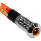 Race Sport 8mm LED Indicator Lights with Flush Mount Lock Seal Mounting, Yellow