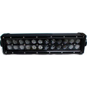 Race Sport Blacked Out® 15" Straight, Dbl Row, Slvr Combo-Flood/Beam Straight Light Bar, 72W