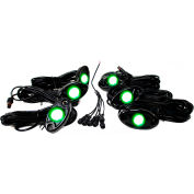 Race Sport 6 LED Glow Pod Kit w/ Brain Box IP68 12V w/ All Hardware, Green