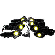 Race Sport 8 LED Glow Pod Kit with Brain Box IP68 12V with All Hardware, Yellow